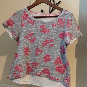Floral Gray and Pink Women's Top